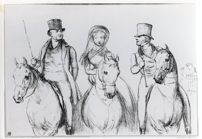 Queen Victoria, Lord Melbourne and Lord Russell by English School